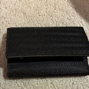 Prada Textured Black Card Holder👝
